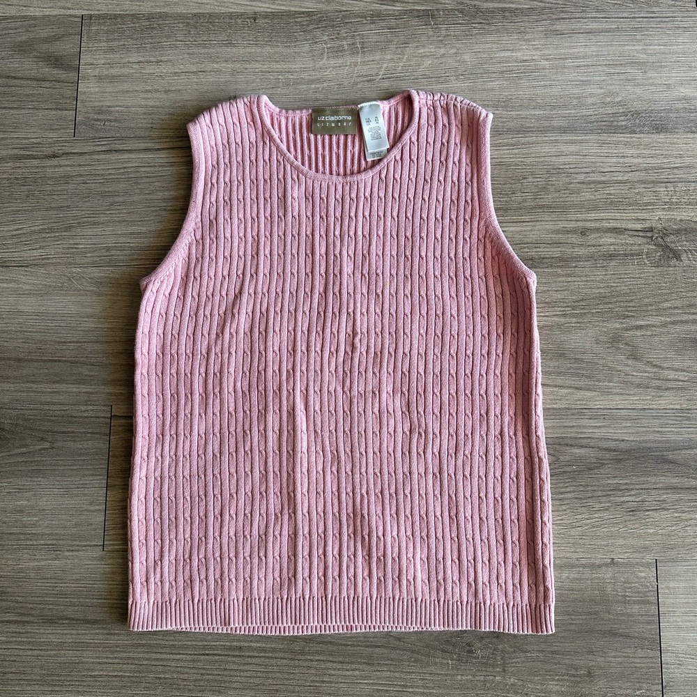 Y2K Pink Sleeveless Knit Top